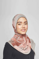 floating stems scarf CREPE SILK