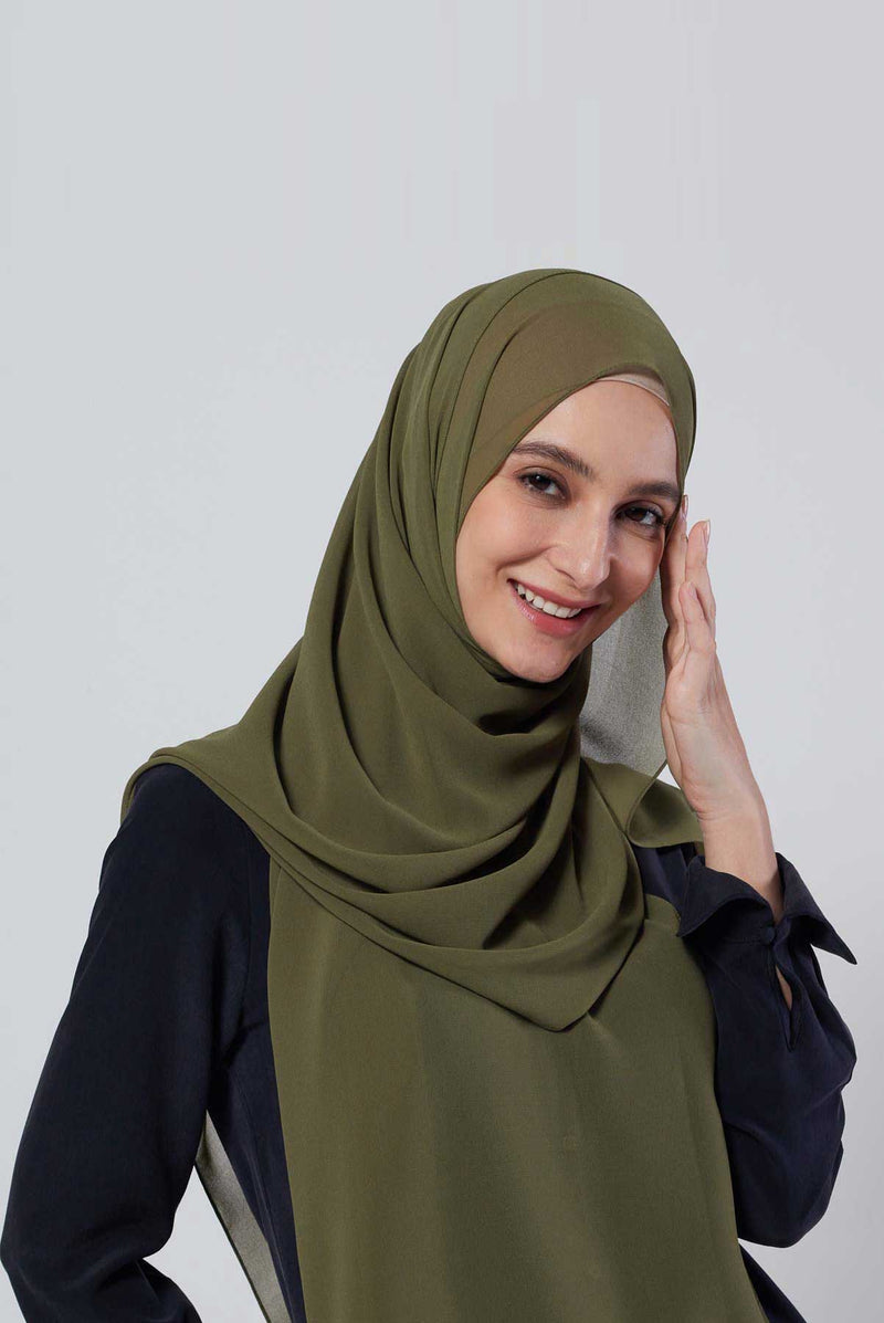 stretch-it scarf GEORGETTE Italian stitch hem