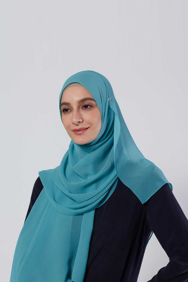 stretch-it scarf GEORGETTE Italian stitch hem