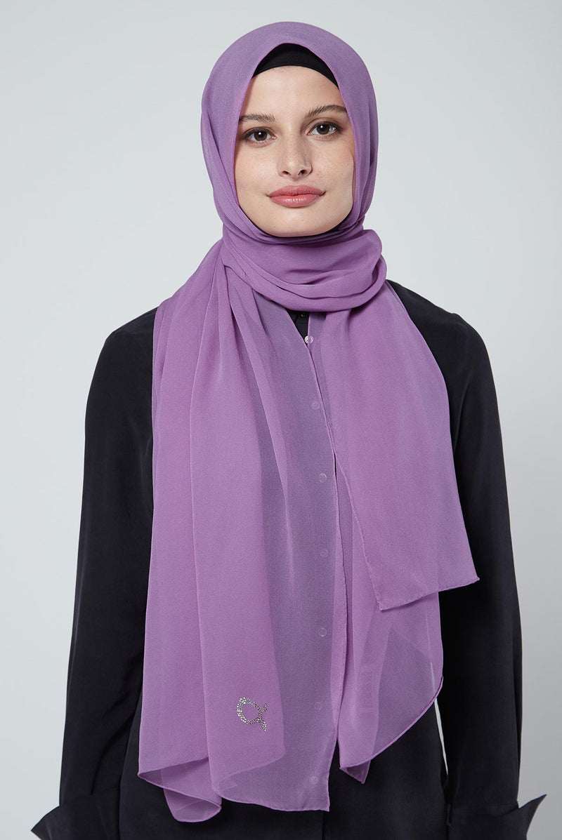 text -- crepe silk lavender
