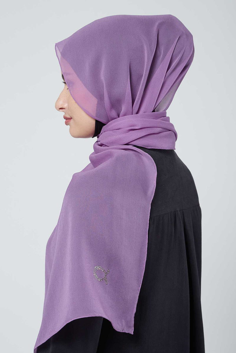 text -- crepe silk lavender