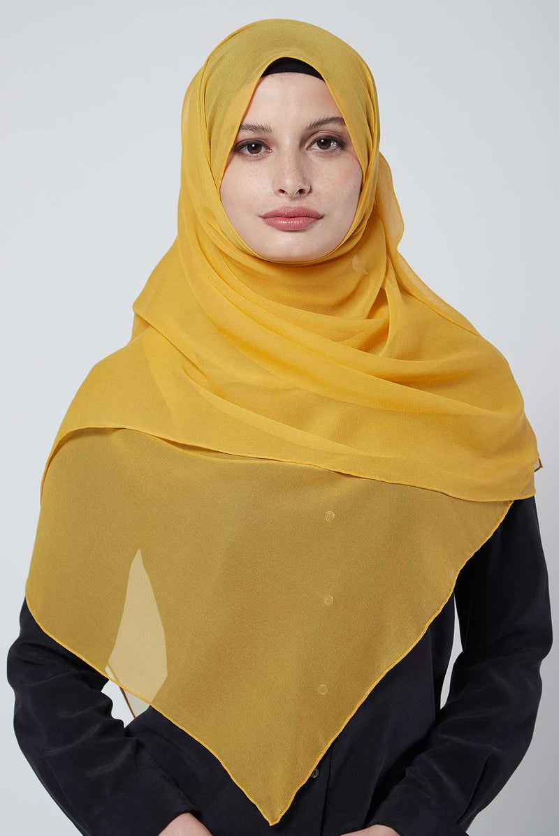text -- crepe silk mustard