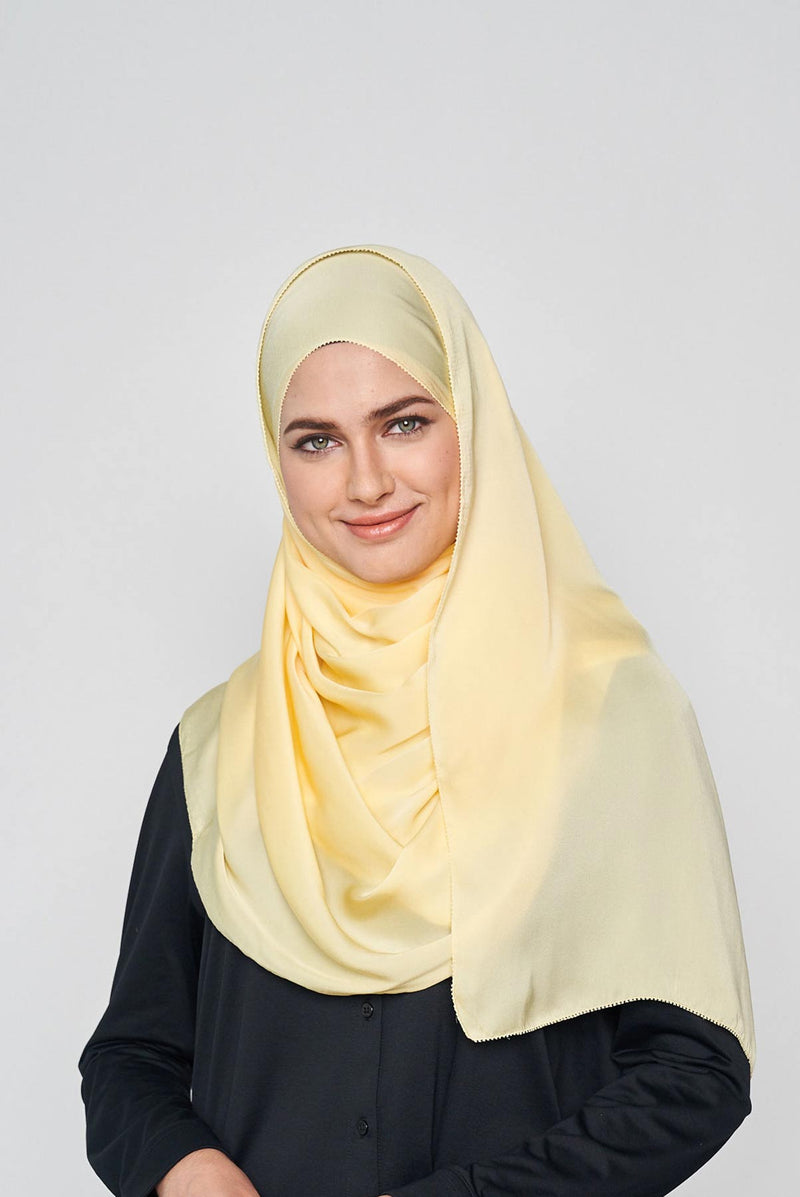 plaintastic mute satin scarf No-Silk Silk™ tooth stitch hem