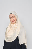 plaintastic mute satin scarf No-Silk Silk™ tooth stitch hem