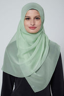 text -- crepe silk pastel green