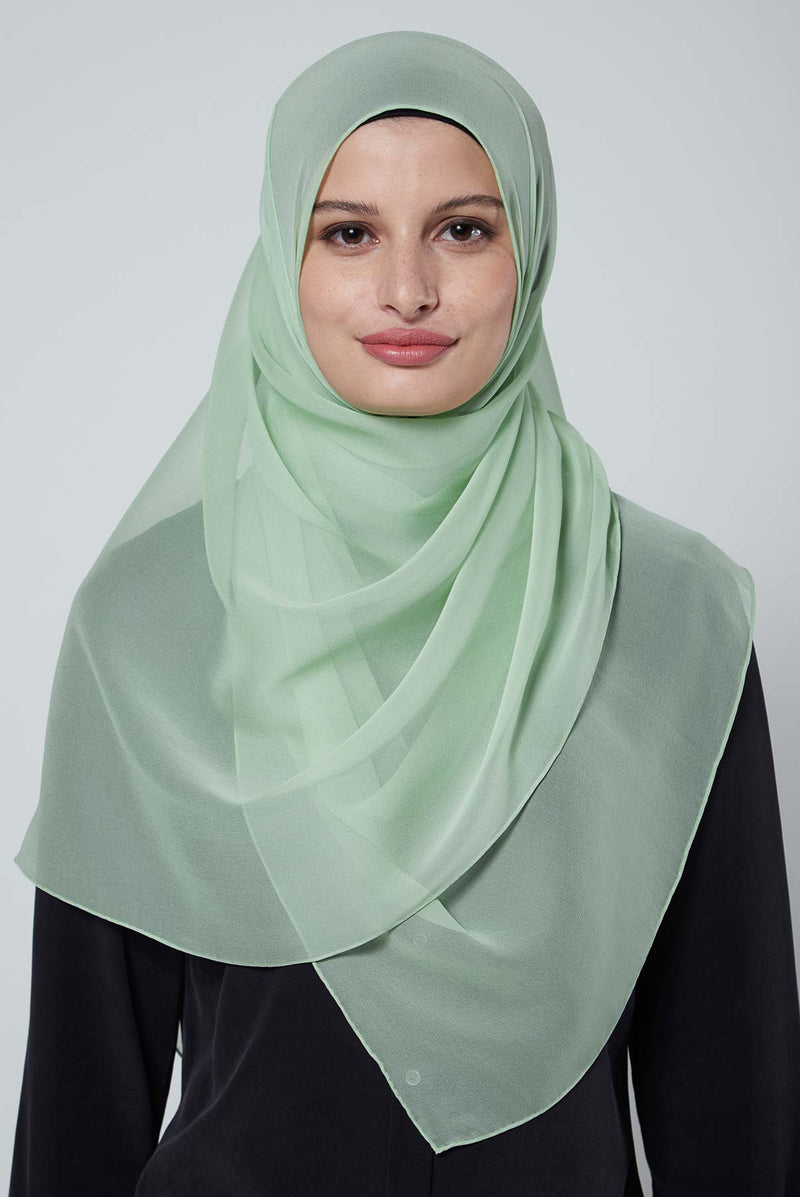 text -- crepe silk pastel green