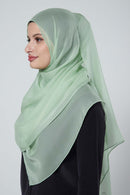 text -- crepe silk pastel green
