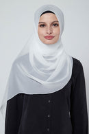 text -- crepe silk pure white
