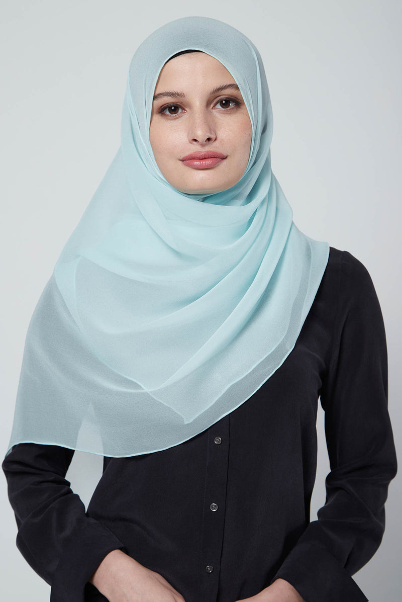 text -- crepe silk teal