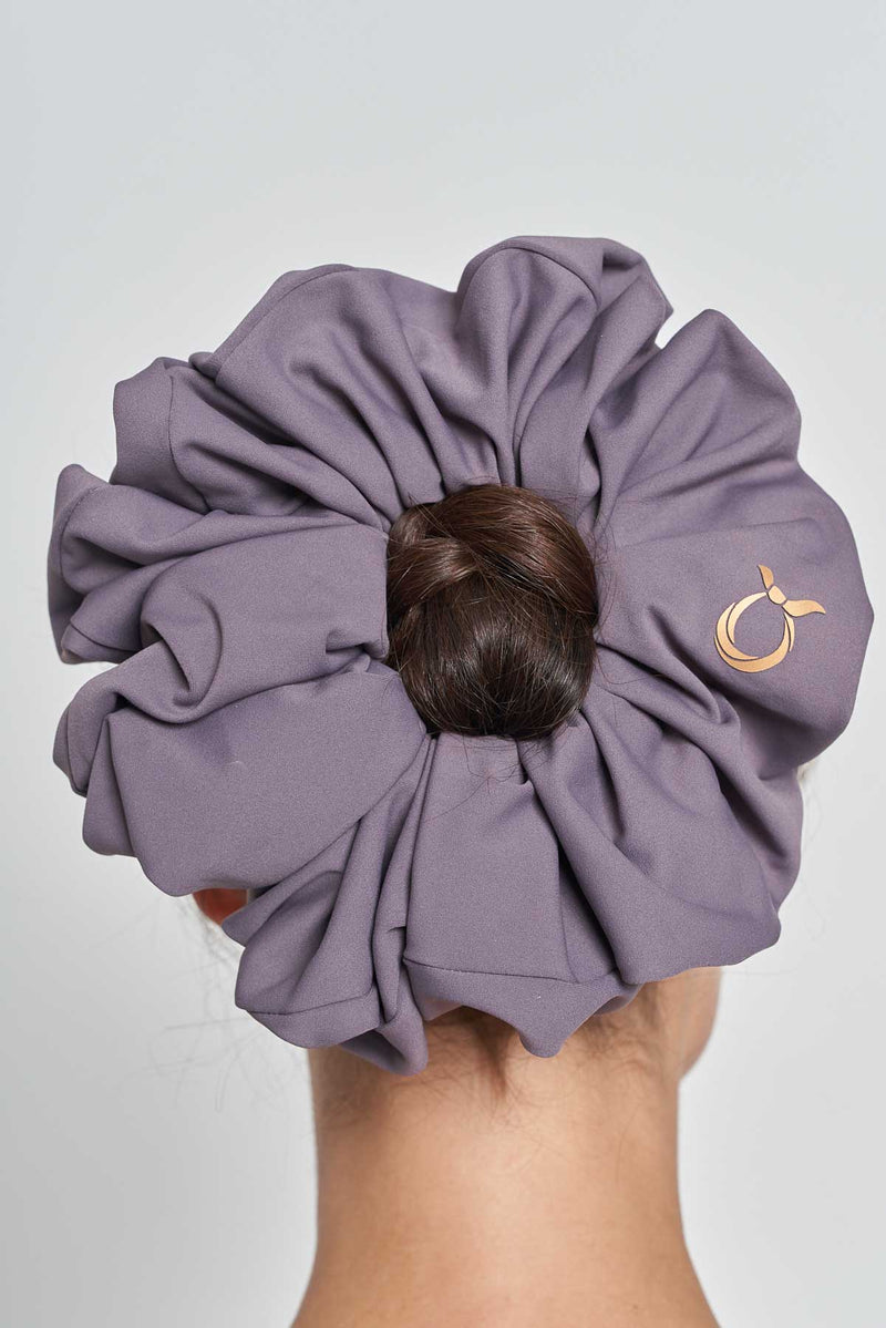 text -- scrunchie subtle purple
