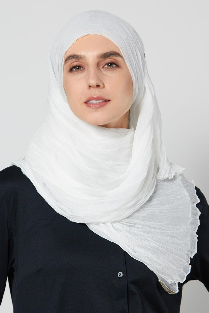 text -- chiffon silk pristine white