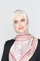 text -- elegant garden ruby ivory