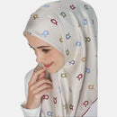 arzu tie the knot TWILL SILK square V2 | printed hijab with natural shimmer