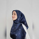 arzu tie the knot TWILL SILK square V2 | printed hijab with natural shimmer