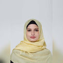 arzu the good wrinkle SILK COTTON long scarf with fine tooth edge | baik untuk ibu