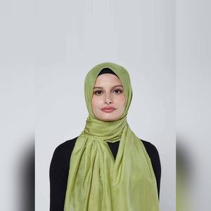 arzu the good wrinkle SILK COTTON long scarf with fine tooth edge | baik untuk ibu
