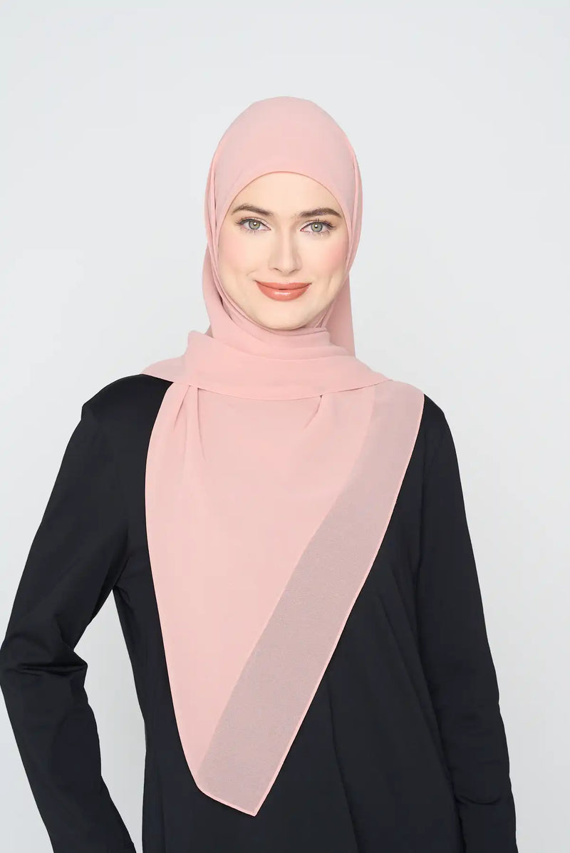 text -- georgette nude blush