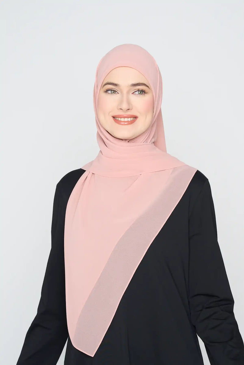 text -- georgette nude blush
