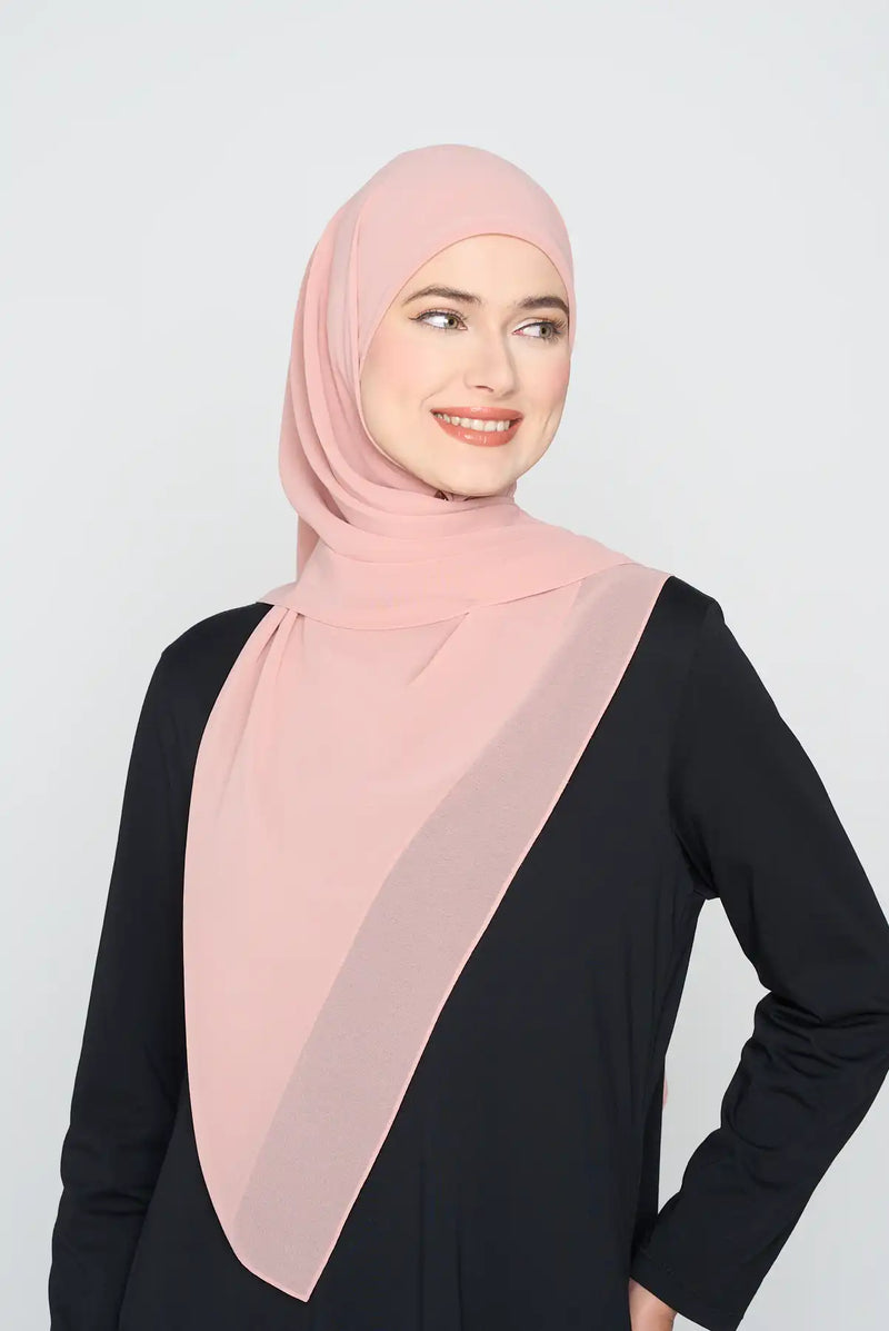 text -- georgette nude blush