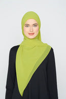 text -- georgette velvet green
