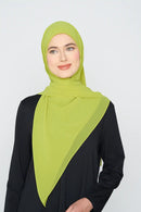 text -- georgette velvet green