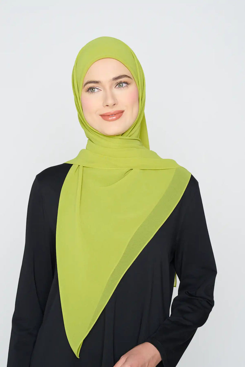 text -- georgette velvet green