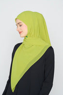text -- georgette velvet green