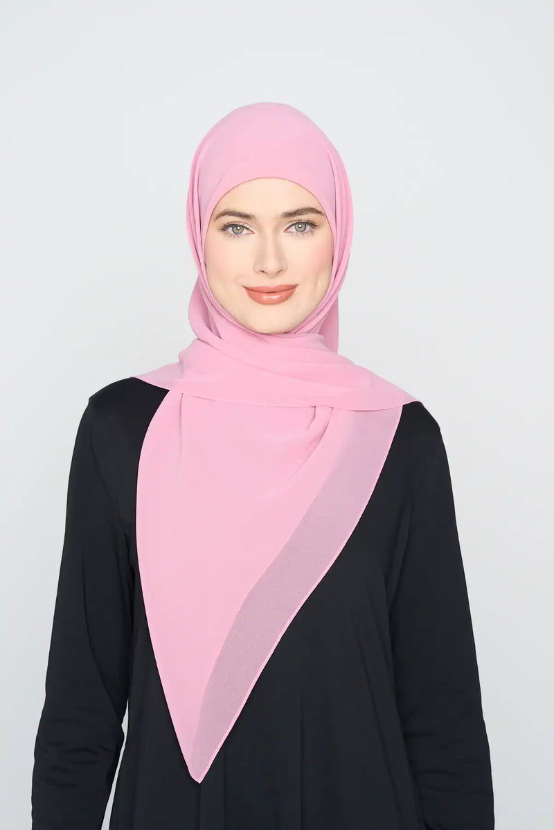 stretch-it square Large GEORGETTE Italian stitch hem