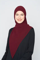 text -- georgette deep plum