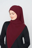text -- georgette deep plum