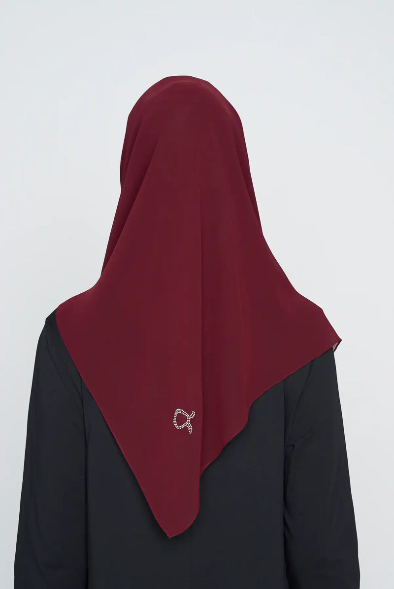 text -- georgette deep plum