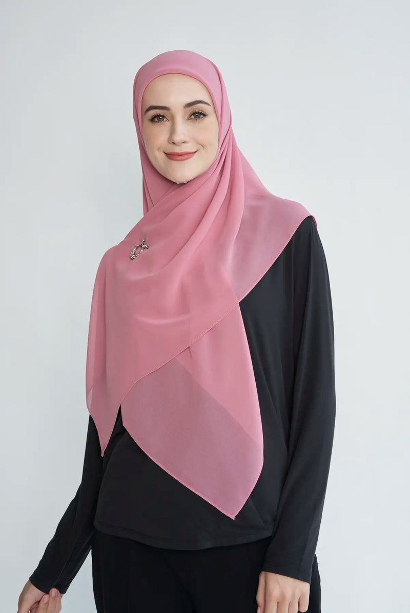 stretch-it square Large GEORGETTE Italian stitch hem