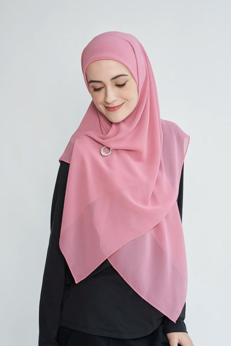 text -- georgette dusty pink