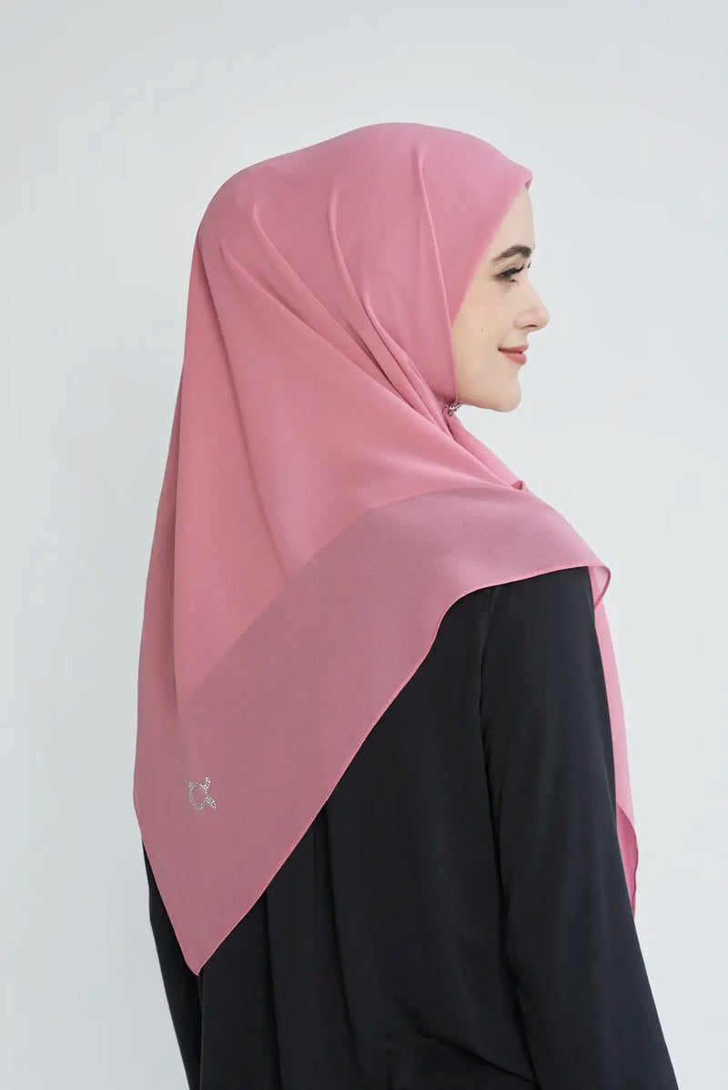 text -- georgette dusty pink