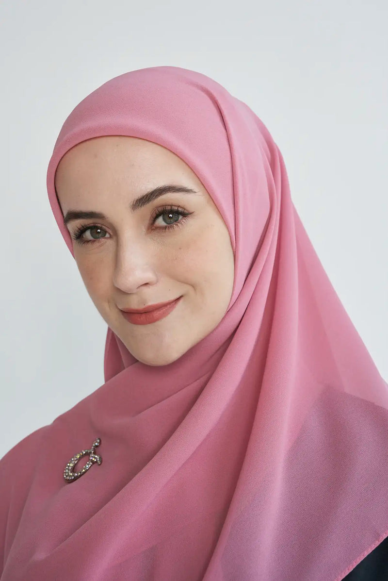 text -- georgette dusty pink