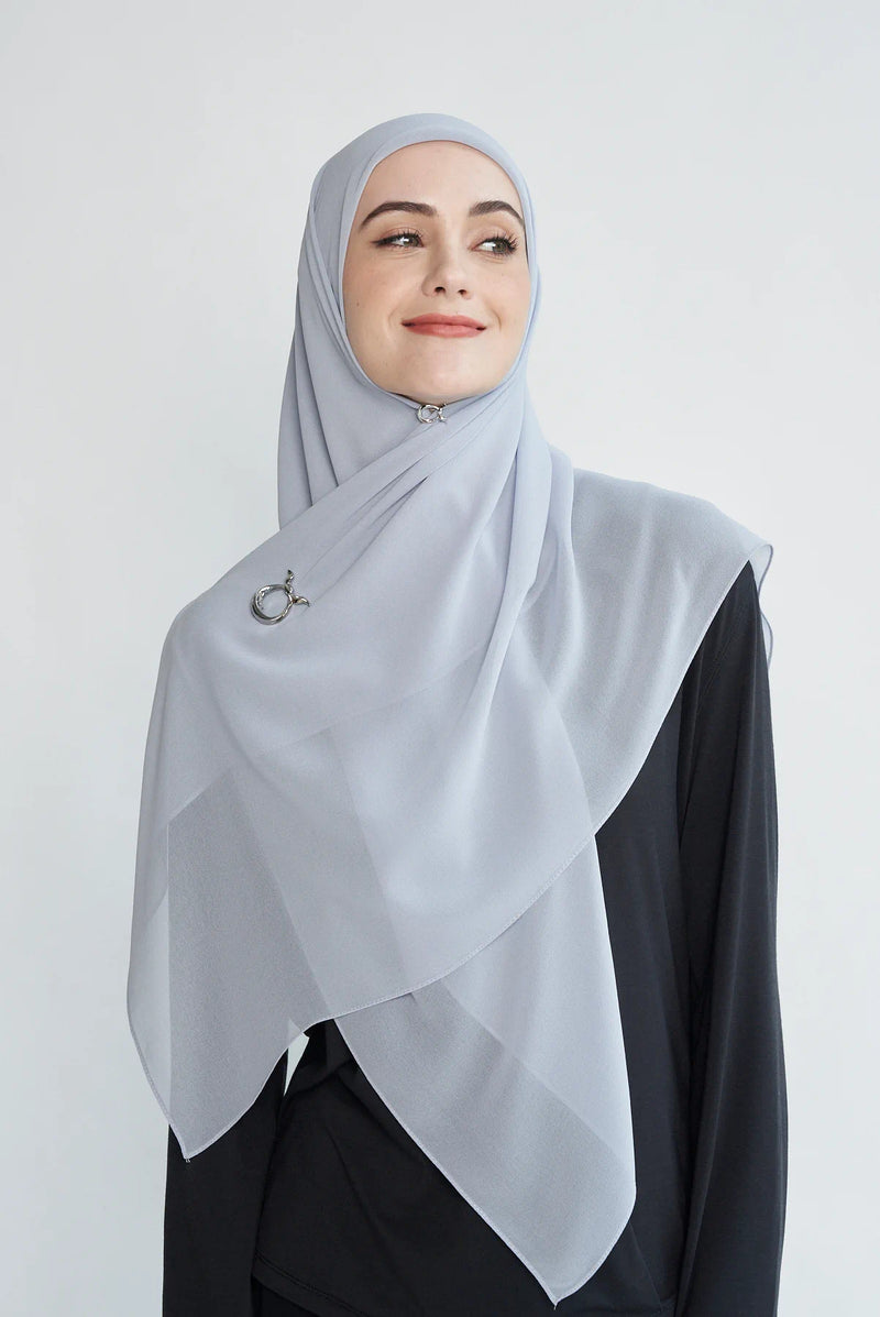 text -- georgette cool grey