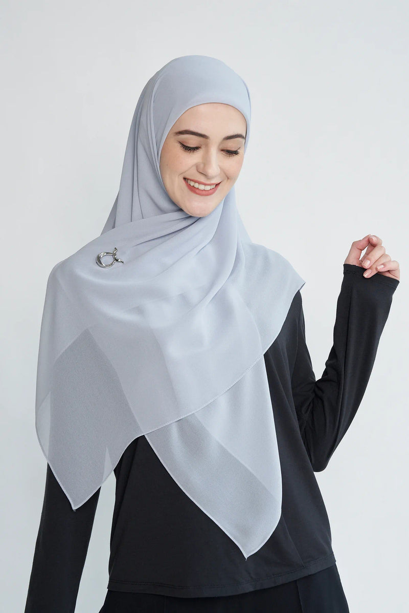 text -- georgette cool grey