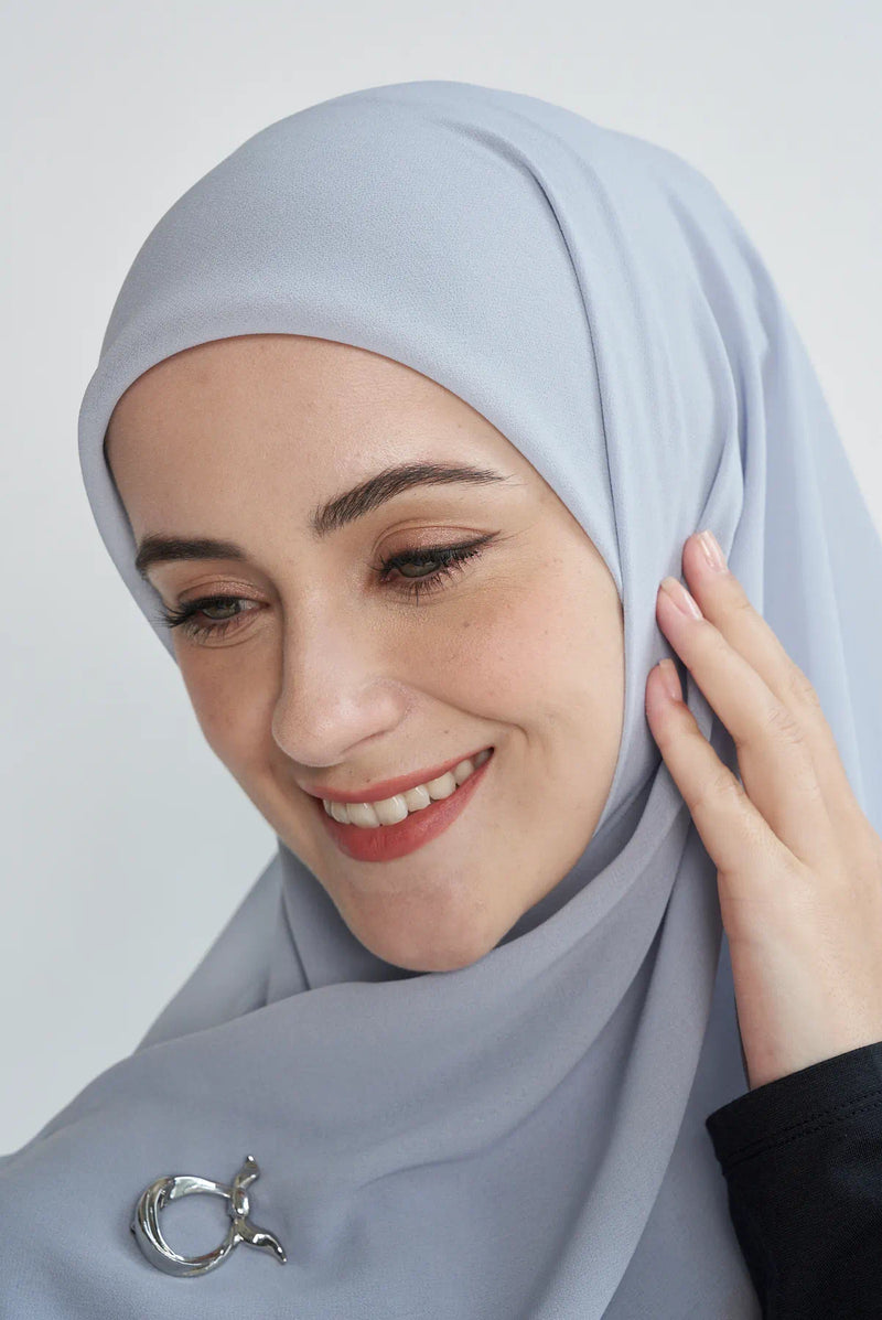 text -- georgette cool grey