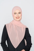 text -- georgette nude blush