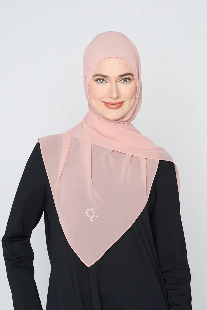 text -- georgette nude blush