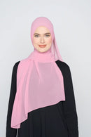 text -- georgette dusty pink