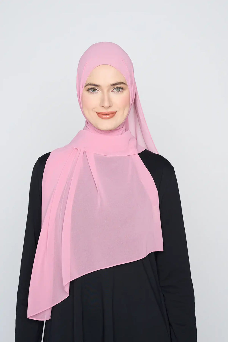 text -- georgette dusty pink