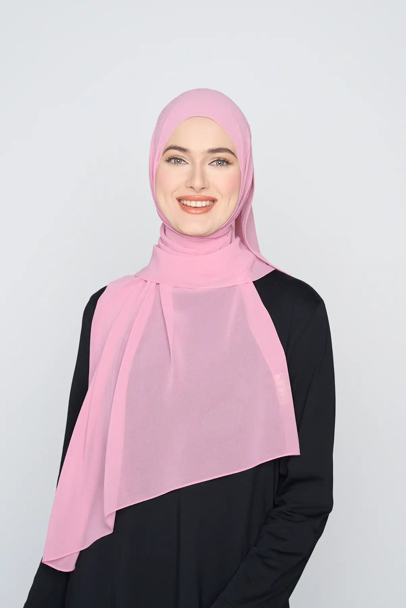 text -- georgette dusty pink