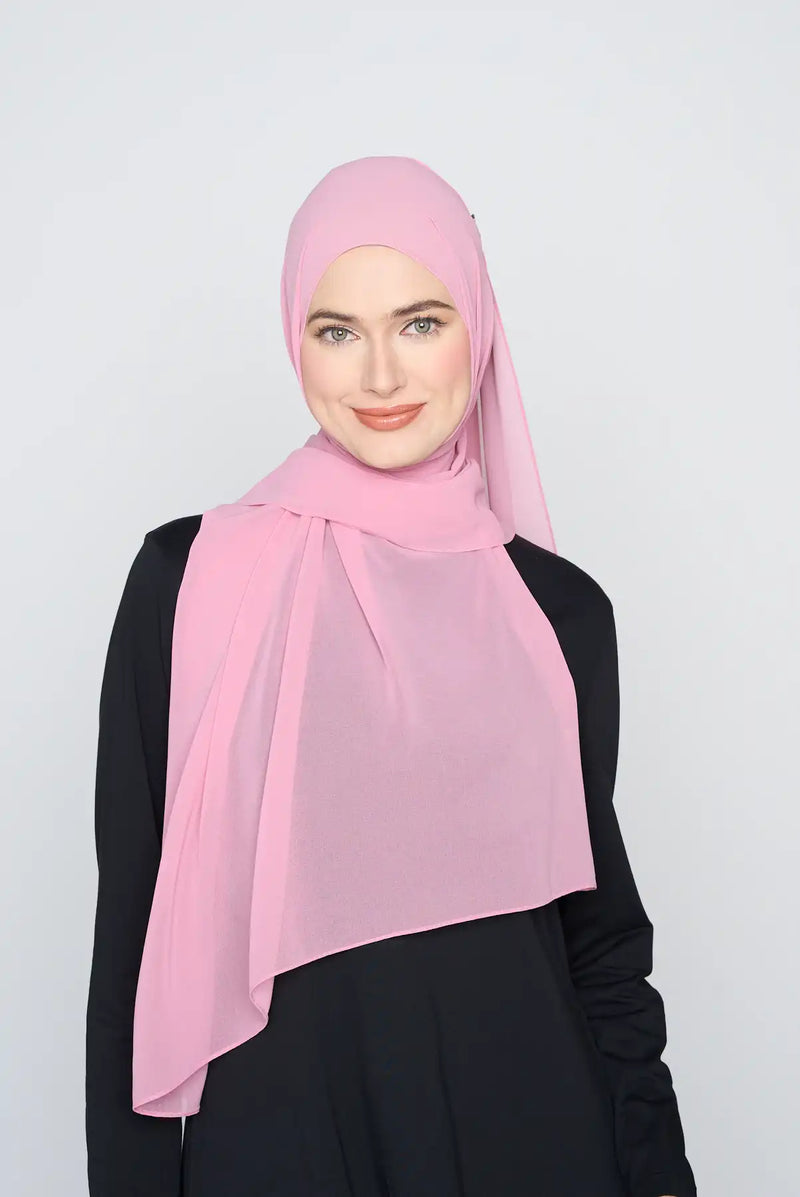 text -- georgette dusty pink