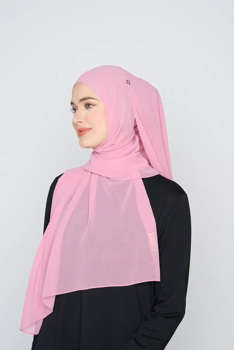 text -- georgette dusty pink