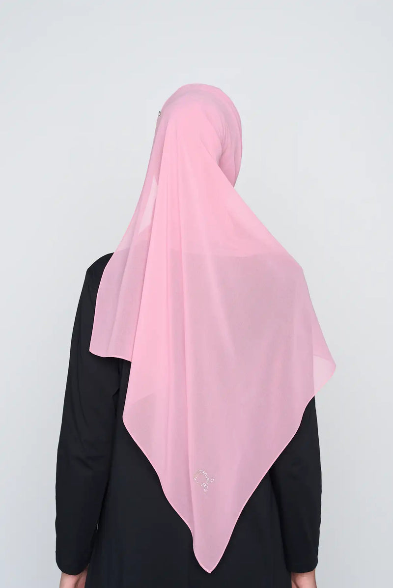 text -- georgette dusty pink