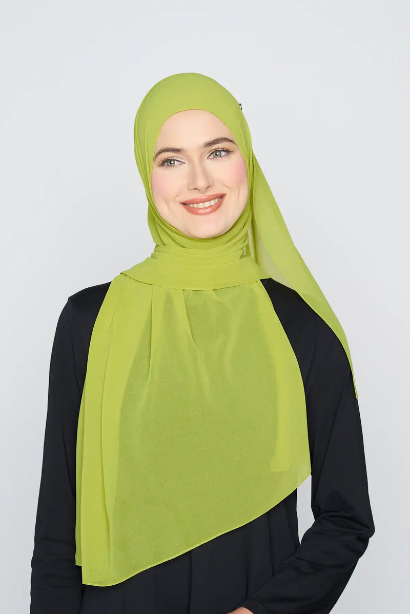 text -- georgette velvet green