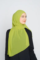 text -- georgette velvet green