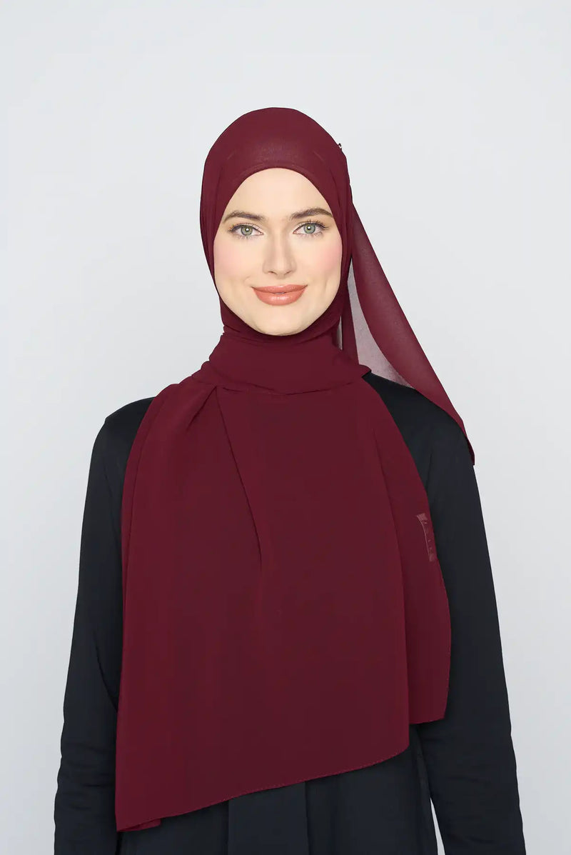 stretch-it scarf GEORGETTE Italian stitch hem