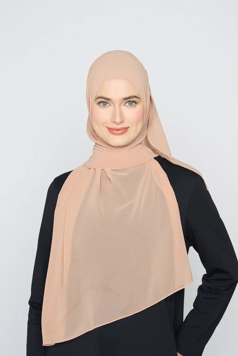 text -- georgette caramel mist